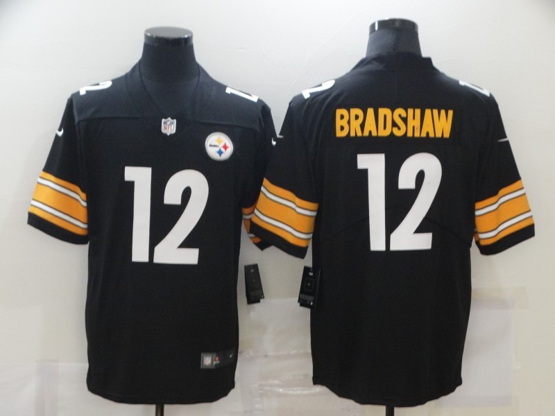 Men's Pittsburgh Steelers Terry Bradshaw #12 Black Jersey
